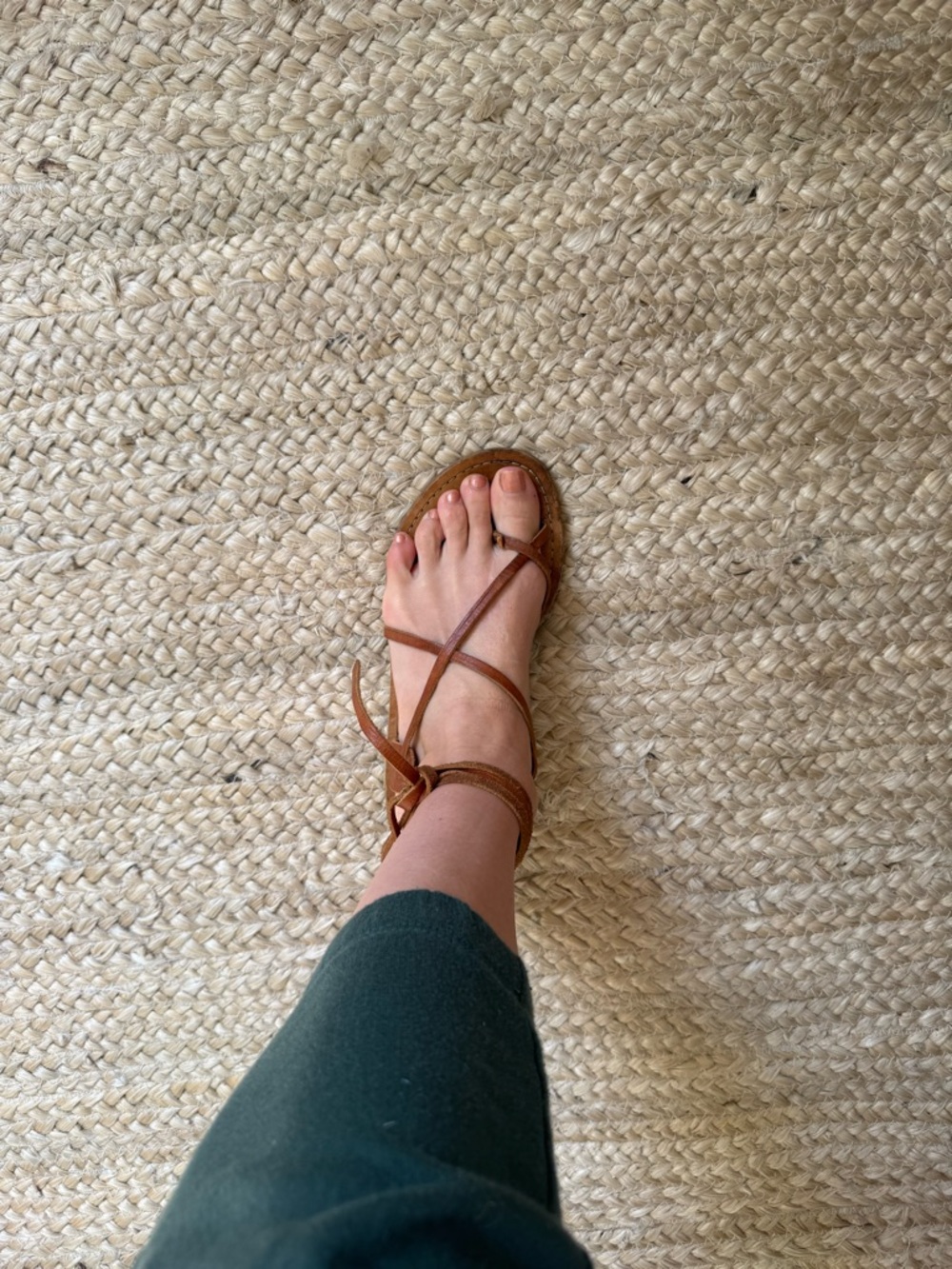 Isabel Marant Brown Leather Lace-Up Gladiator Sandals - Picture 5 of 5